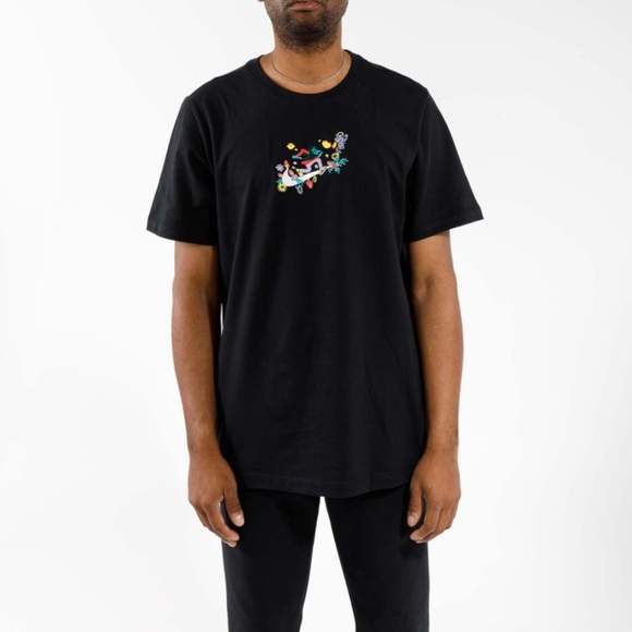 NIKE MENS WIZARD AND FROG T SHIRT BLACK SHORT SLEEVE XL - Picture 1 of 7